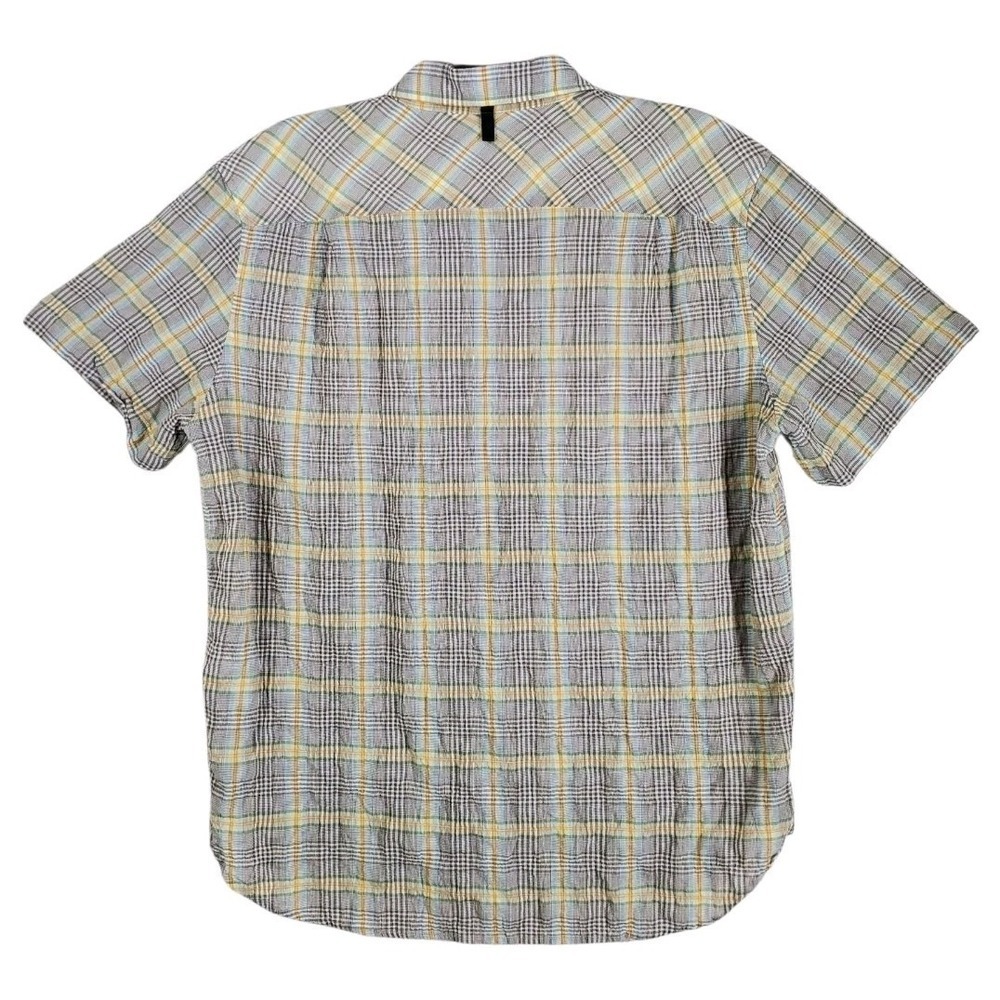 Rag & Bone Shirt Mens L Beige Yellow Plaid Check Gauze Button Up SS Autumn - Picture 11 of 11